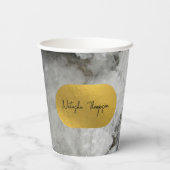 Gobelets En Papier Signature Black Gold Foil Sea Crystals (Verso)