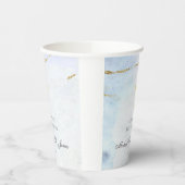 Gobelets En Papier Signature bleu moderne Baptême Christening (Gauche)