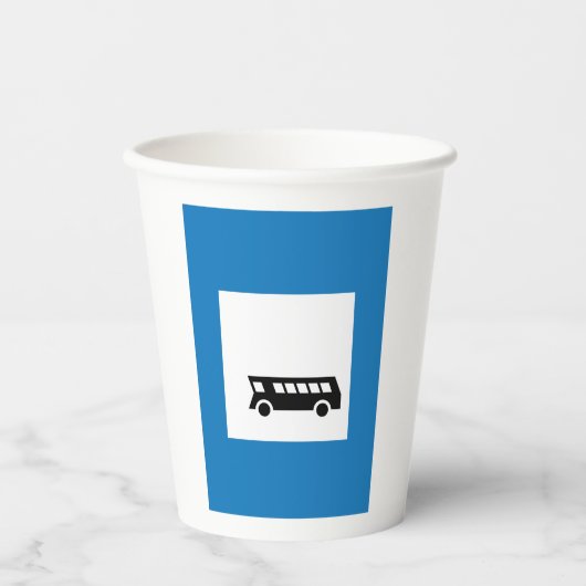 GOBELETS EN PAPIER SIGNE D'ARRÊT D'ARRÊT DE TRANSPORT PUBLIC (Recto)