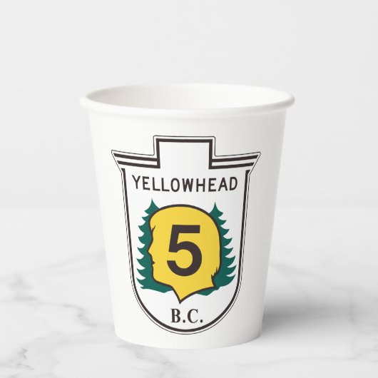 Gobelets En Papier SIGNE ROUTIÈRE DE Yellowhead (Recto)