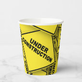 Gobelets En Papier Signes de construction en cours (Gauche)