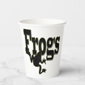 Gobelets En Papier Silhouette d'une Escalade de grenouille dans le mo (Recto)