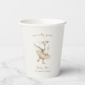 Gobelets En Papier Silly Goose 3rd Birthday Watercolor (Verso)