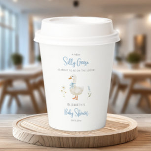 Gobelets En Papier Silly Goose Fleur sauvage Floral Boy Baby shower