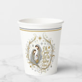 Gobelets En Papier Silver and gold nativity Christmas (Recto)