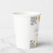 Gobelets En Papier Silver Gold Snowflake Winter Sweet 16 (Droite)