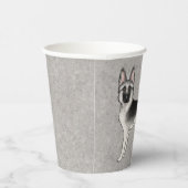 Gobelets En Papier Silver Sable German Shepherd'un joli chien de dess (Droite)