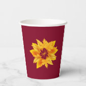 Gobelets En Papier Simple Bourgogne Gold Autumn Celebrink Boire (Verso)