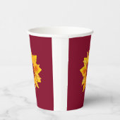 Gobelets En Papier Simple Bourgogne Gold Autumn Celebrink Boire (Droite)