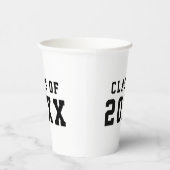 Gobelets En Papier Simple Couleur personnalisée Varsity Graduation An (Droite)