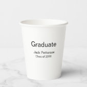 Gobelets En Papier simple diplôme minimal ajouter nom classe moderne (Verso)