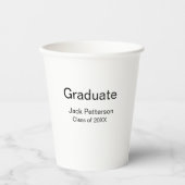 Gobelets En Papier simple diplôme minimal ajouter nom classe moderne (Recto)