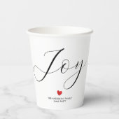 Gobelets En Papier Simple élégance Noël Joie Fête de Noël (Verso)