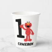 Gobelets En Papier Simple Elmo 1er anniversaire (Recto)