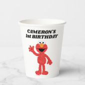 Gobelets En Papier Simple Elmo 1er anniversaire (Recto)