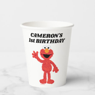 Gobelets En Papier Simple Elmo 1er anniversaire