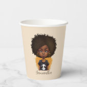 Gobelets En Papier Simple femme afro (Verso)