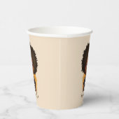 Gobelets En Papier Simple femme afro (Droite)