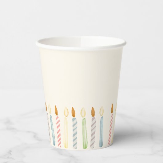 Gobelets En Papier Simple fête des bougies d'anniversaire (Gauche)