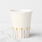 Gobelets En Papier Simple fête des bougies d'anniversaire (Droite)