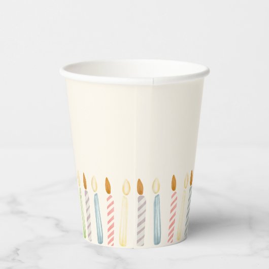 Gobelets En Papier Simple fête des bougies d'anniversaire (Droite)