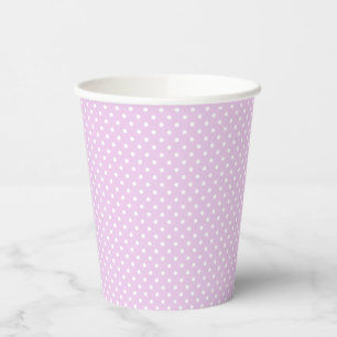 Gobelets En Papier Simple Fille Rose Baby Shower Points de Polka