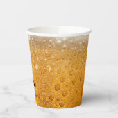 Gobelets En Papier Simple Gold Beer Monogram Christmas party (Gauche)