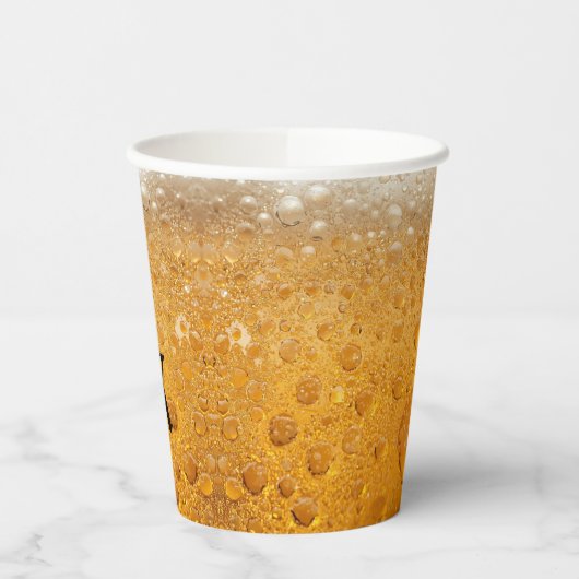 Gobelets En Papier Simple Gold Beer Monogram Christmas party (Gauche)