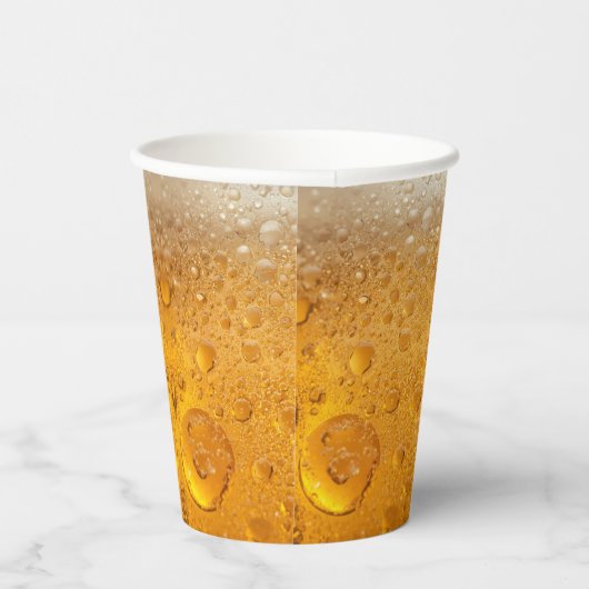 Gobelets En Papier Simple Gold Beer Monogram Christmas party (Droite)
