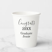 Gobelets En Papier Simple graduation congratulations minimal add clas (Verso)