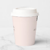 Gobelets En Papier Simple gris et rose Médias sociaux Business Custom (Gauche)