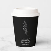 Gobelets En Papier Simple Illustration Elegant Line Art Flower (Verso)