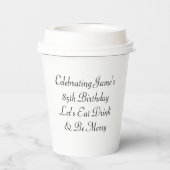 Gobelets En Papier Simple Joyeux 85ème anniversaire (Verso)