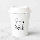 Gobelets En Papier Simple Joyeux 85ème anniversaire (Recto)