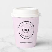 Gobelets En Papier Simple logo d'entreprise Moderne professionnel Ros (Recto)