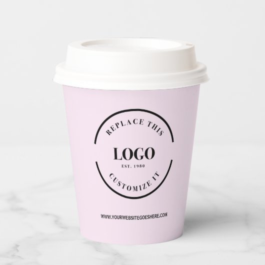 Gobelets En Papier Simple logo d'entreprise Moderne professionnel Ros (Recto)