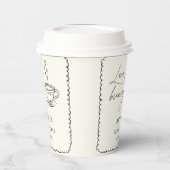 Gobelets En Papier Simple Love is Brewing Coffee Bridal Shower (Gauche)