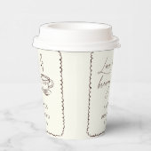 Gobelets En Papier Simple Love is Brewing Coffee Bridal Shower (Droite)