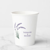 Gobelets En Papier Simple Mariage au Lavande (Recto)