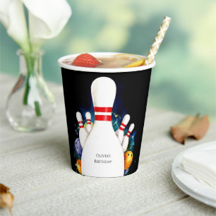 Gobelets En Papier Simple mignon Bowling pour enfants Anniversaire