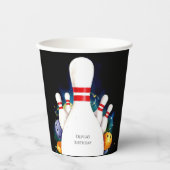 Gobelets En Papier Simple mignon Bowling pour enfants Anniversaire (Recto)