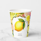 Gobelets En Papier Simple mignon citron anniversaire (Recto)