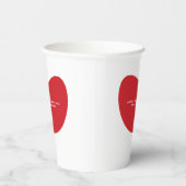 Gobelets En Papier Simple mignon coeur rouge coutume Saint Valentin (Droite)