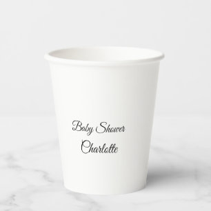 Gobelets En Papier SIMPLE MINIMAL.CUTIE ADD NAME BABY baby shower Thr