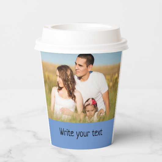 Gobelets En Papier simple minimum ajouter votre texte photo noël      (Verso)