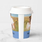 Gobelets En Papier simple minimum ajouter votre texte photo noël      (Droite)