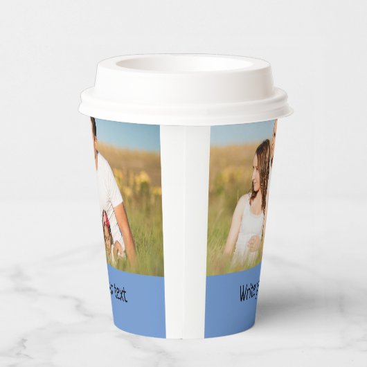 Gobelets En Papier simple minimum ajouter votre texte photo noël      (Droite)