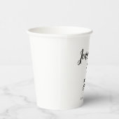 Gobelets En Papier simple minimum calligraphie mariage ajouter votre (Droite)