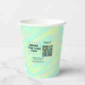 Gobelets En Papier Simple minimum q r code ajouter logo code d'analys (Recto)