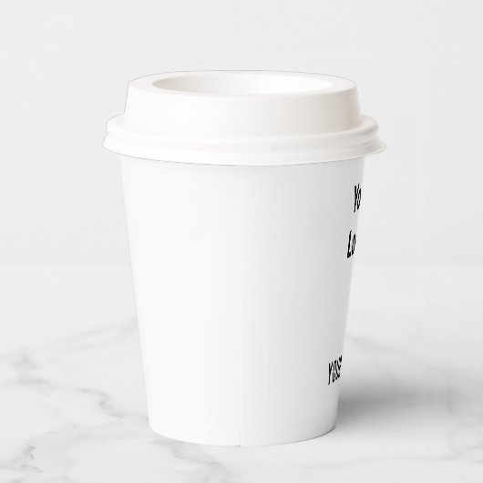 Gobelets En Papier SIMPLE MODERNE AJOUTER VOS tasses de papier LOGO (Droite)